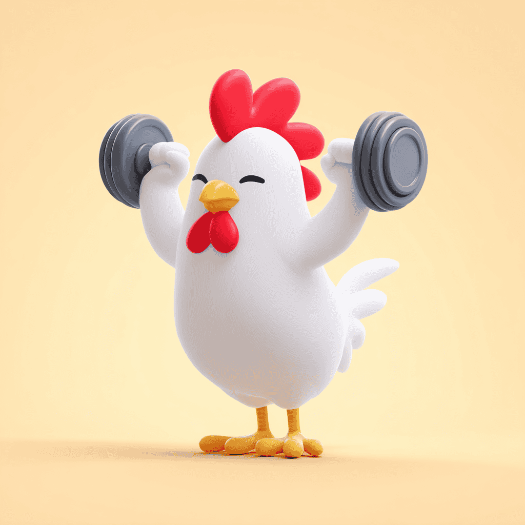 A charming display of vintage chicken figurines on Chicken Road